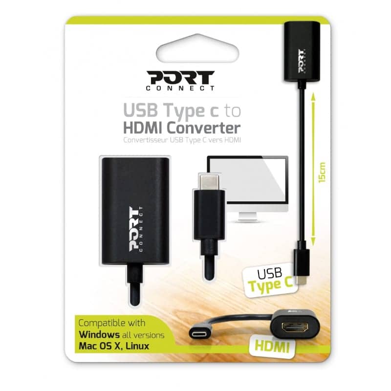 Port Connect Type-C to HDMI Converter - 3 Mos Online Tech Store